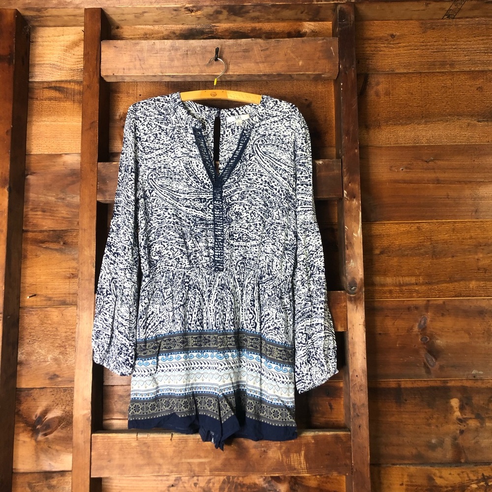 YA Los Angeles Long Sleeve Boho Romper